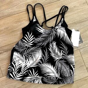 Athleta tankini size 34d/dd NWT black and white print